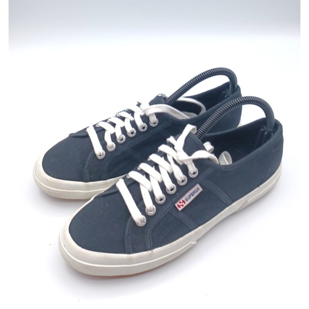 Superga Classic Black Canvas Shoes Sneakers Unisex Size US Women 8 Men 6.5/ EU39